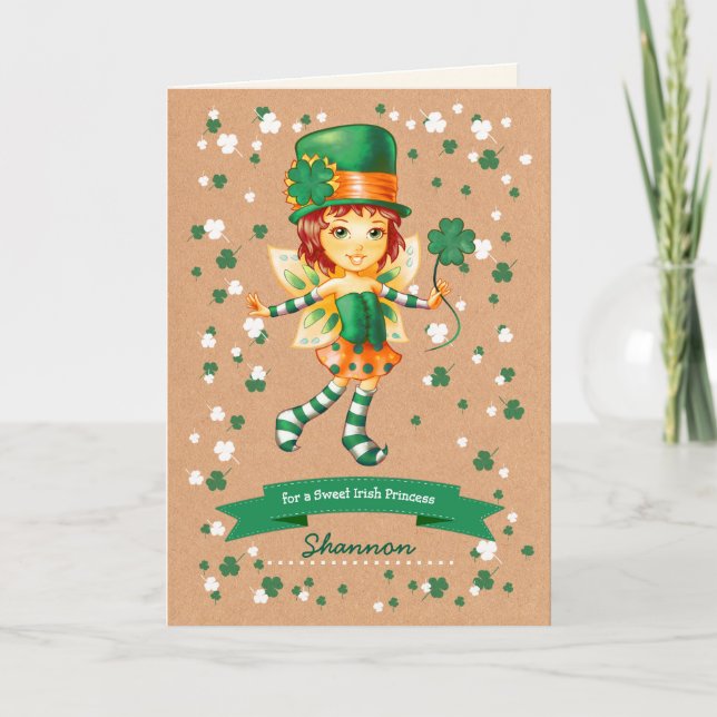 Tarjeta El pequeño Personalizado irlandés de Chicas de had (Anverso)