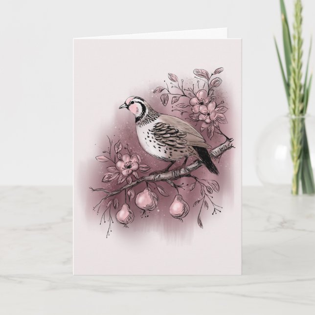 Tarjeta El perdiz en un árbol perverso (Anverso)