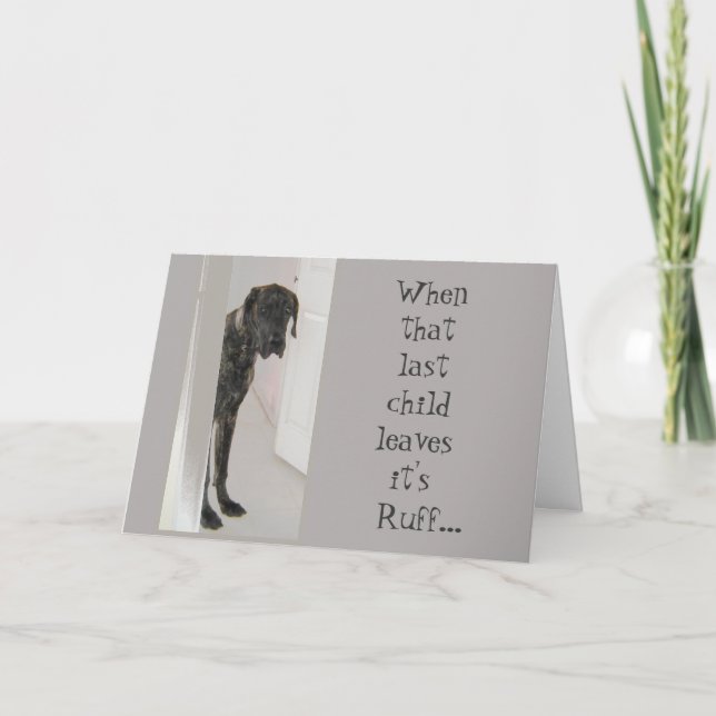 Tarjeta El perro casero de great dane su pérdida es (Anverso)