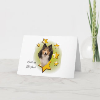 Tarjeta El perro con una estatura de tres colores es una e
