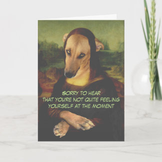 Tarjeta El perro de la Mona Lisa se pone bien