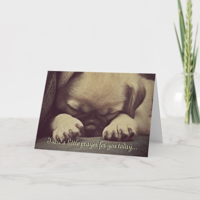 Tarjeta El perro de perrito lindo consigue pronto la (Anverso)