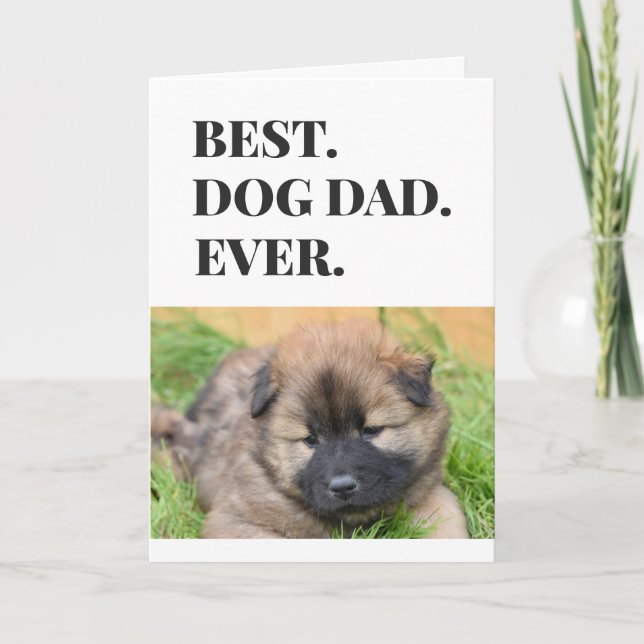Tarjeta El perro del día del padre mejor foto del Mascota  (Anverso)