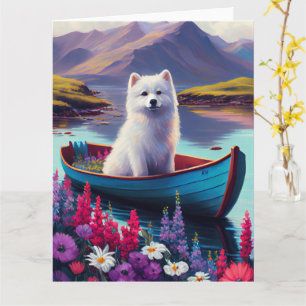 Tarjeta El perro esquimal estadounidense en Paddle: una av