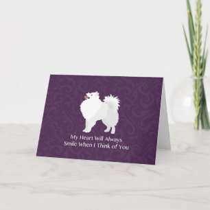 Tarjeta El perro esquimal estadounidense piensa en ti