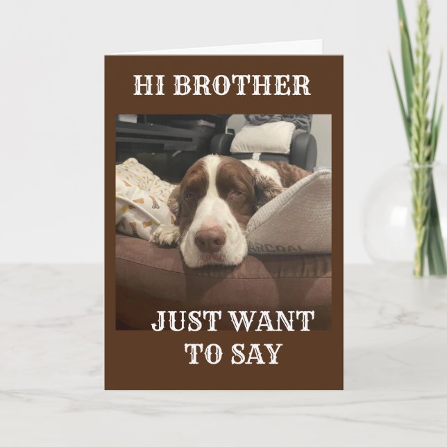 TARJETA EL PERRO ESTÁ CONSEGUIENDO SU HERMANA DE "TÚ ERES  (Anverso)