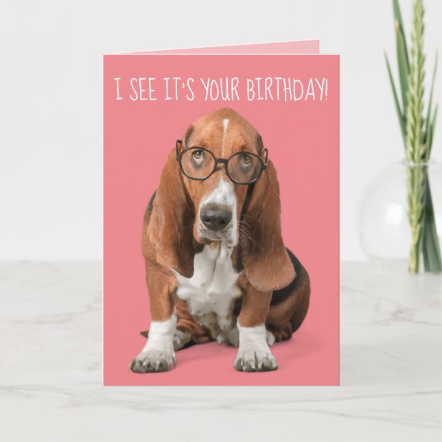 Tarjeta El perro negro que veo es tu cumpleaños... (Anverso)