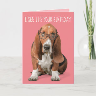 Tarjeta El perro negro que veo es tu cumpleaños...