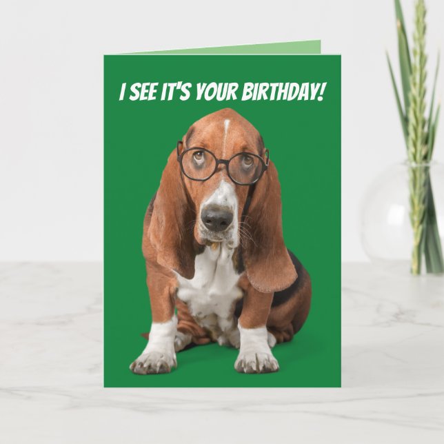 Tarjeta El perro negro que veo es tu cumpleaños (Anverso)