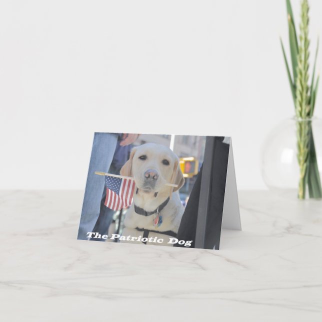 Tarjeta El perro patriótico (Anverso)