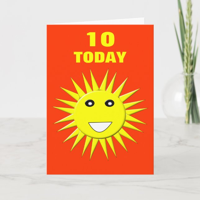 Tarjeta El personalizable de la sol brillante embroma la (Anverso)