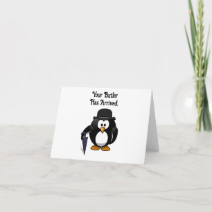 Tarjeta El Personalizado de Butler Penguin, de clase baja,