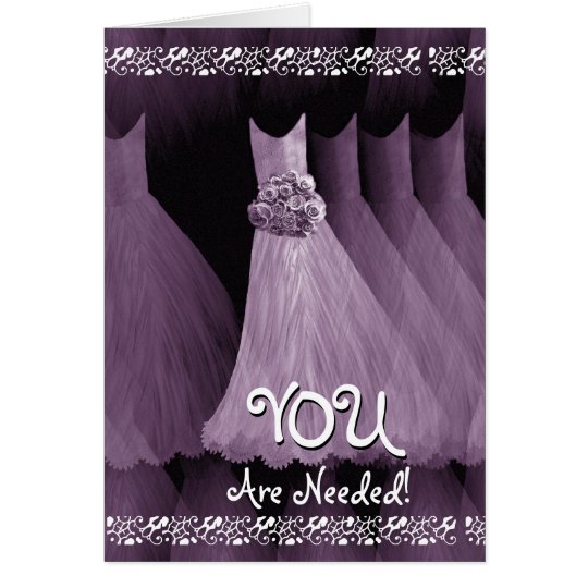 Tarjeta El personalizado sea mi DAMA DE HONOR MENOR -