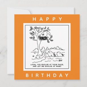 Tarjeta El pescado está en un personalizado arbóreo.
