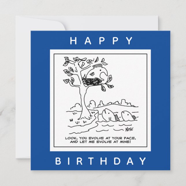 Tarjeta El pescado está en un personalizado arbóreo. (Anverso)