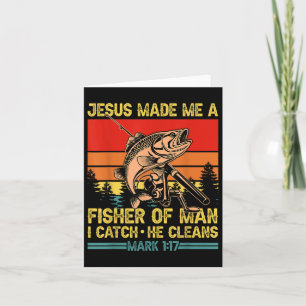 Tarjeta El Pescador Cristiano Jesús Me Hizo Un Pescador De