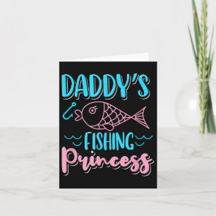 Tarjeta El Pescador Papá Y La Hija Citan A Daddys Pescando