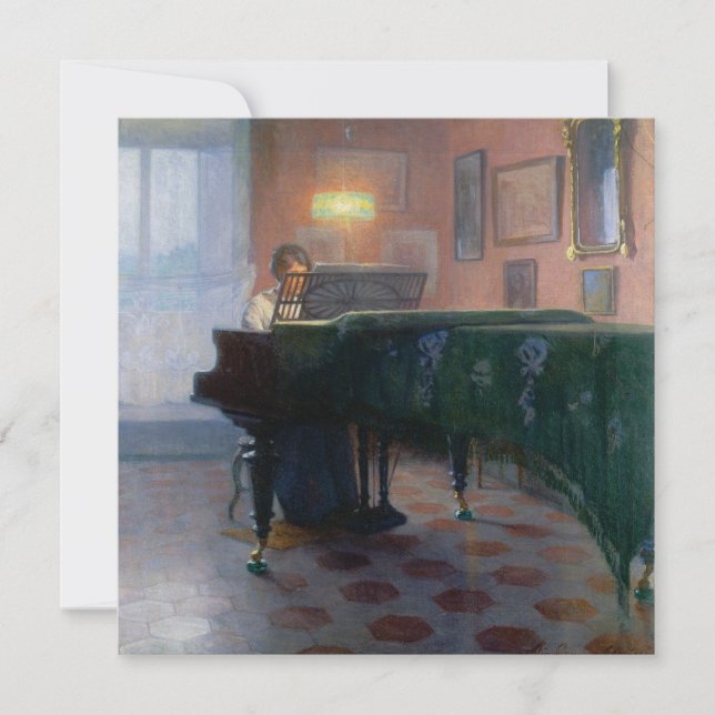 Tarjeta El Piano Player (Pianista) (Música Femenina) (Anverso)