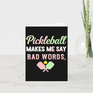 Tarjeta El pickleball de mujeres hace decir malas palabras