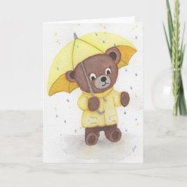 Tarjeta El pie del oso bajo la lluvia