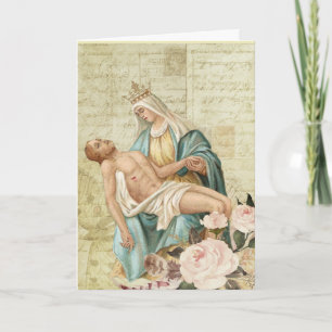 Tarjeta El Pieta Maria y cristiano religioso de Jesús