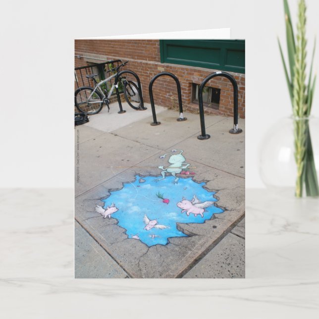 Tarjeta el pigfishing con las remolachas (Anverso)