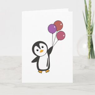Tarjeta El Pingüino Fundido Se Sube A Los Globos