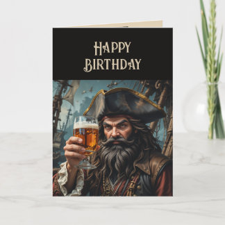 Tarjeta El pirata de cumpleaños que levantó la mirada con