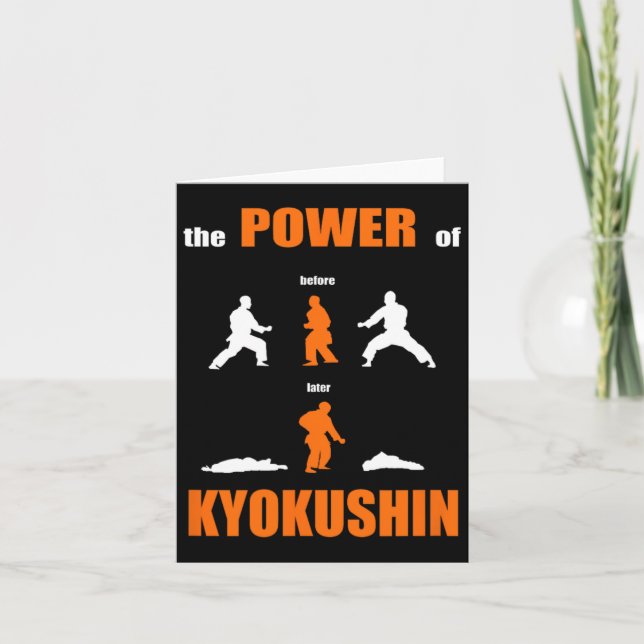 Tarjeta El Poder De Kyokushin Orgulloso Diseño De Karate P (Anverso)