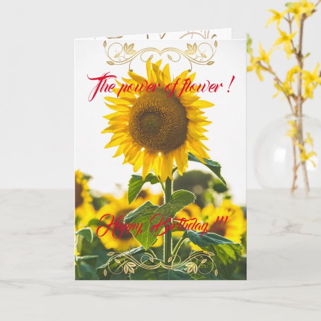 Tarjeta El poder de la flor (flor amarilla)