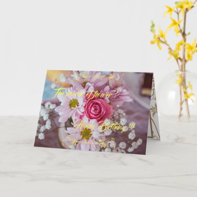 Tarjeta El poder de la flor (flor amarilla)