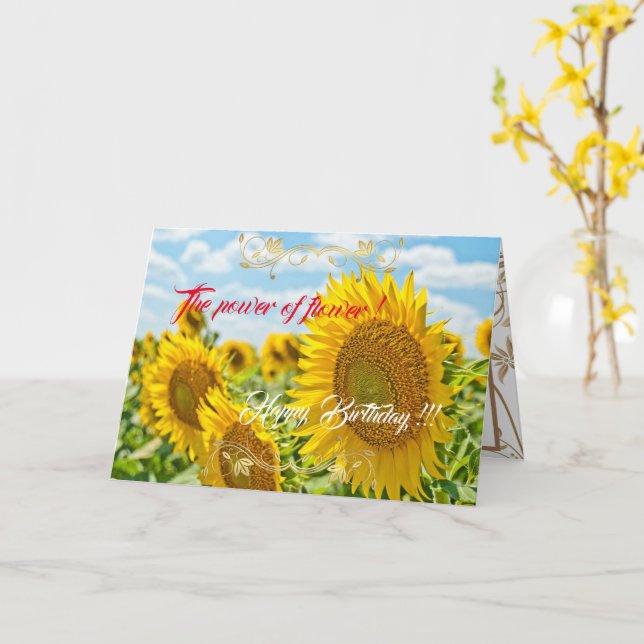 Tarjeta El poder de la flor (flor amarilla)