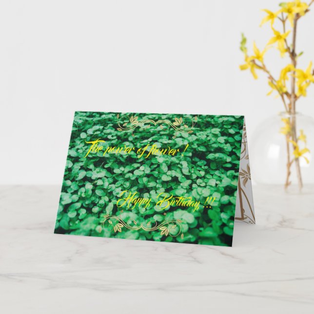 Tarjeta El poder de la flor (flor amarilla)