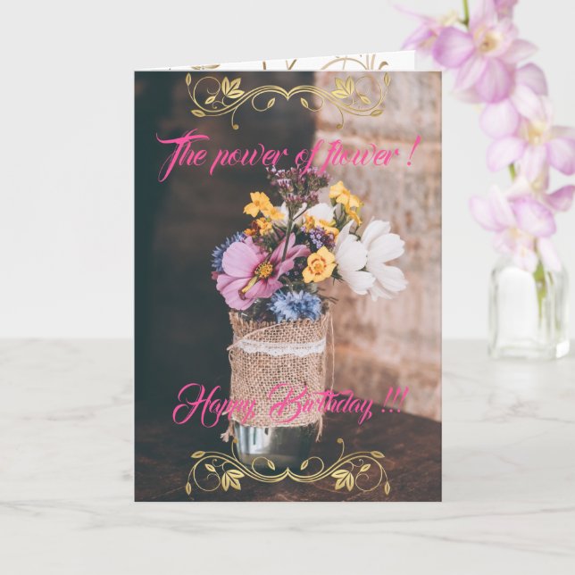 Tarjeta El poder de la flor (Orquídea)