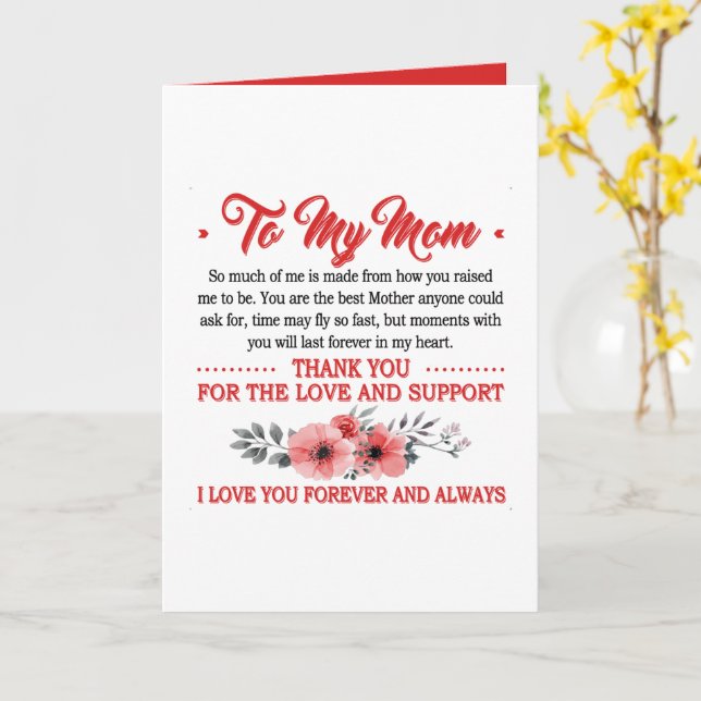 Tarjeta El poema de la mamá cute agrega sentimiento Día de (flor amarilla)