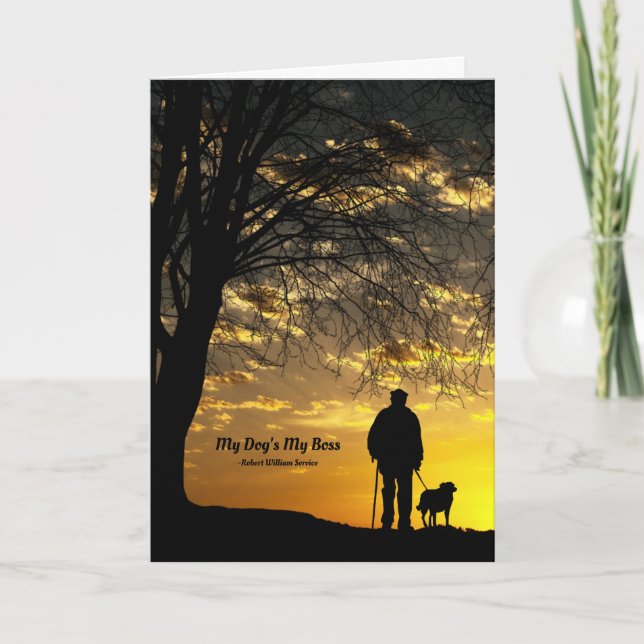 Tarjeta El poema de mi jefe de perro (Anverso)