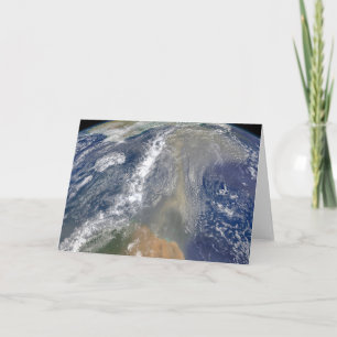 Tarjeta El polvo se dirige hacia Sudamérica