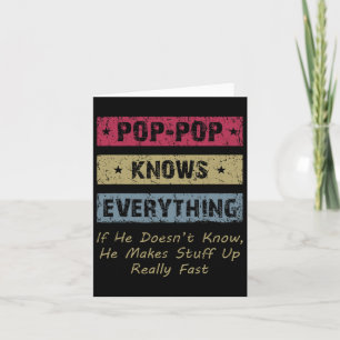 Tarjeta El Pop-pop sabe todo si no sabe nada; para
