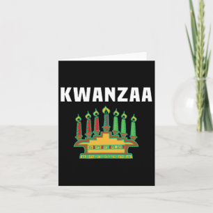 Tarjeta El portavelas de Kwanzaa lleva el bolsillo Kinara