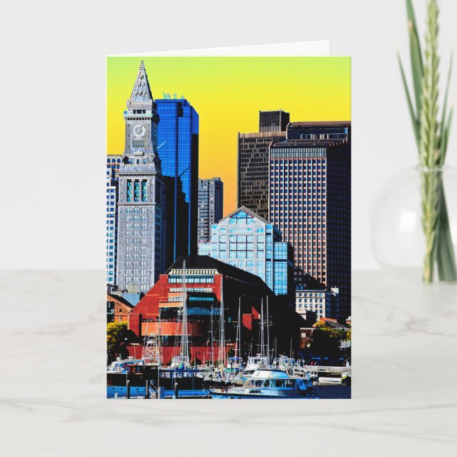 Tarjeta El Poster de la Casa Personalizado en Boston, Esta (Anverso)