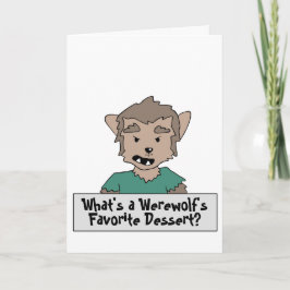 Tarjeta El postre favorito de Werewolf es Moon Pie