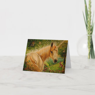 Tarjeta El prado de la miel - unicornio Notecard