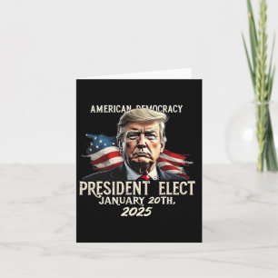 Tarjeta El presidente de la democracia estadounidense elig