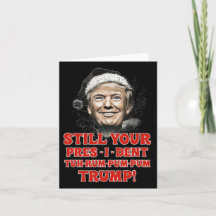 Tarjeta El presidente de Navidades graciosos, Trump Pajama
