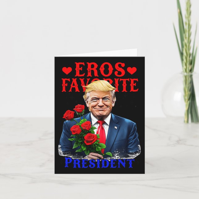 Tarjeta El presidente favorito de Eros, Funny Trump, es mi (Anverso)