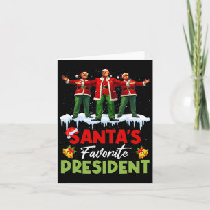 Tarjeta El presidente favorito de Santa Claus, Funny Trump