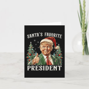 Tarjeta El presidente favorito de Santa Claus, Funny Trump