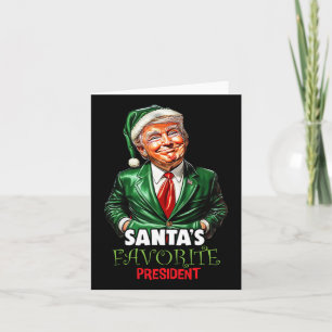 Tarjeta El presidente favorito de Santa Claus, Funny Trump