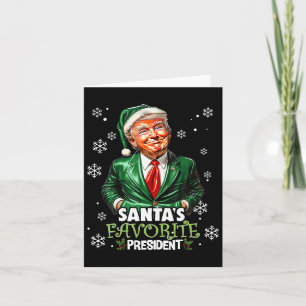 Tarjeta El presidente favorito de Santa Claus, Funny Trump