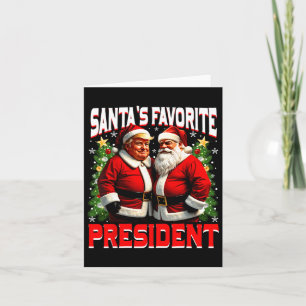 Tarjeta El presidente favorito de Santa Claus, Trump, conv